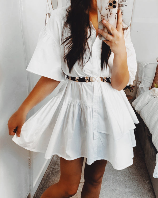 Deena Shirt Dress White