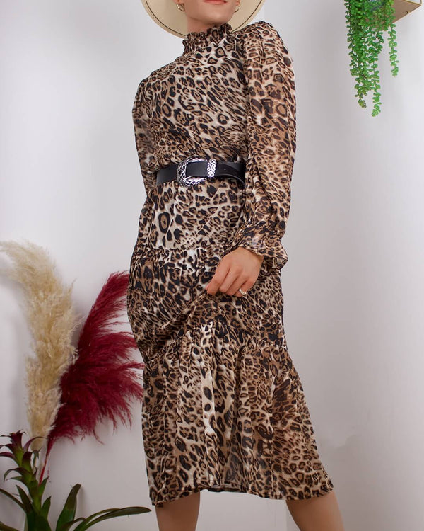 Jessica Leopard Maxi Dress