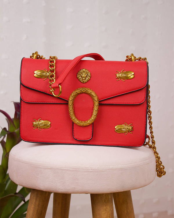 Gaïa Handbag in Red