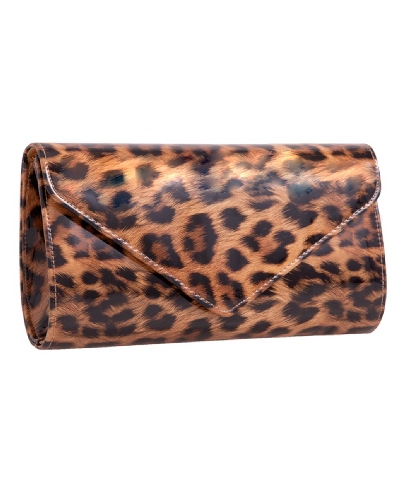 Leopard sales print clutch