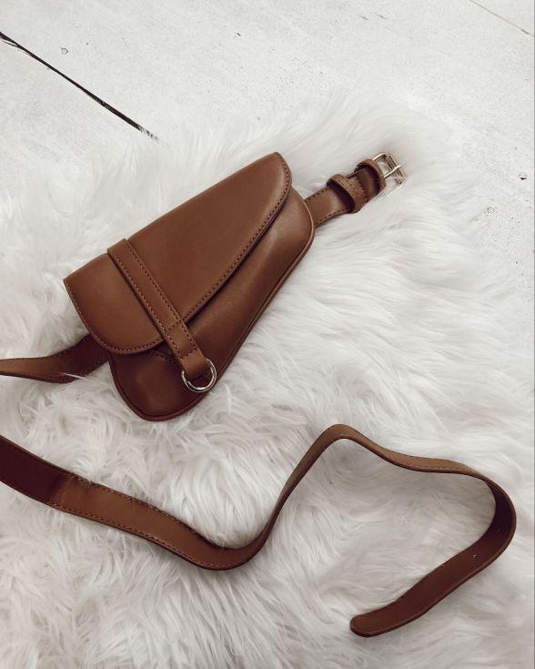 Glance Saddle Bum Bag In Brown