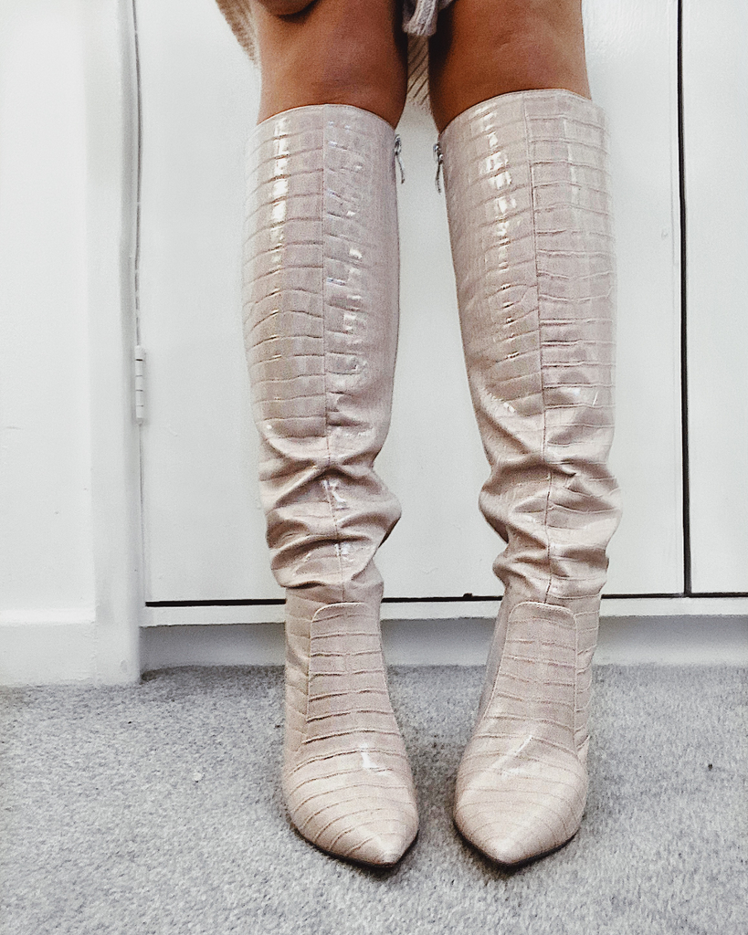 Crocodile over the knee boots online