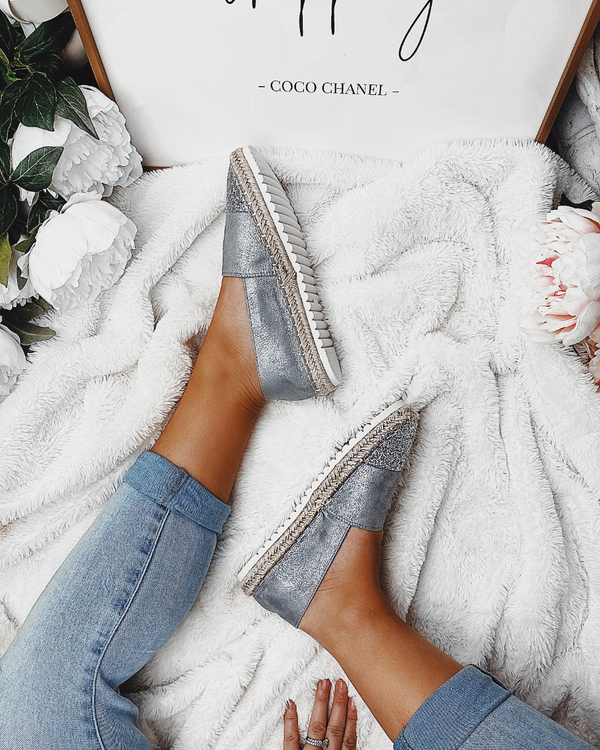 Sweet Life Espadrilles in Silver