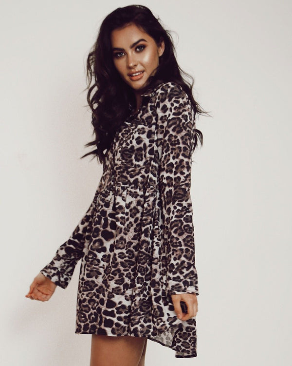 Rhian Leopard Print Dress