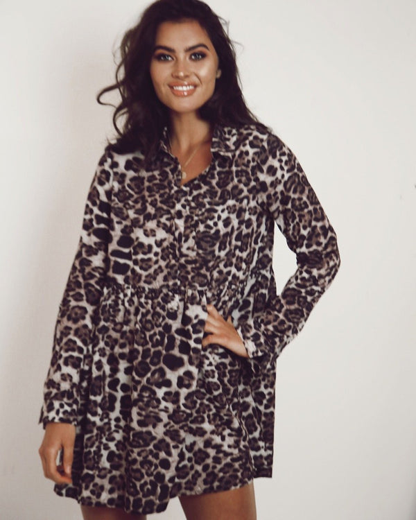 Rhian Leopard Print Dress